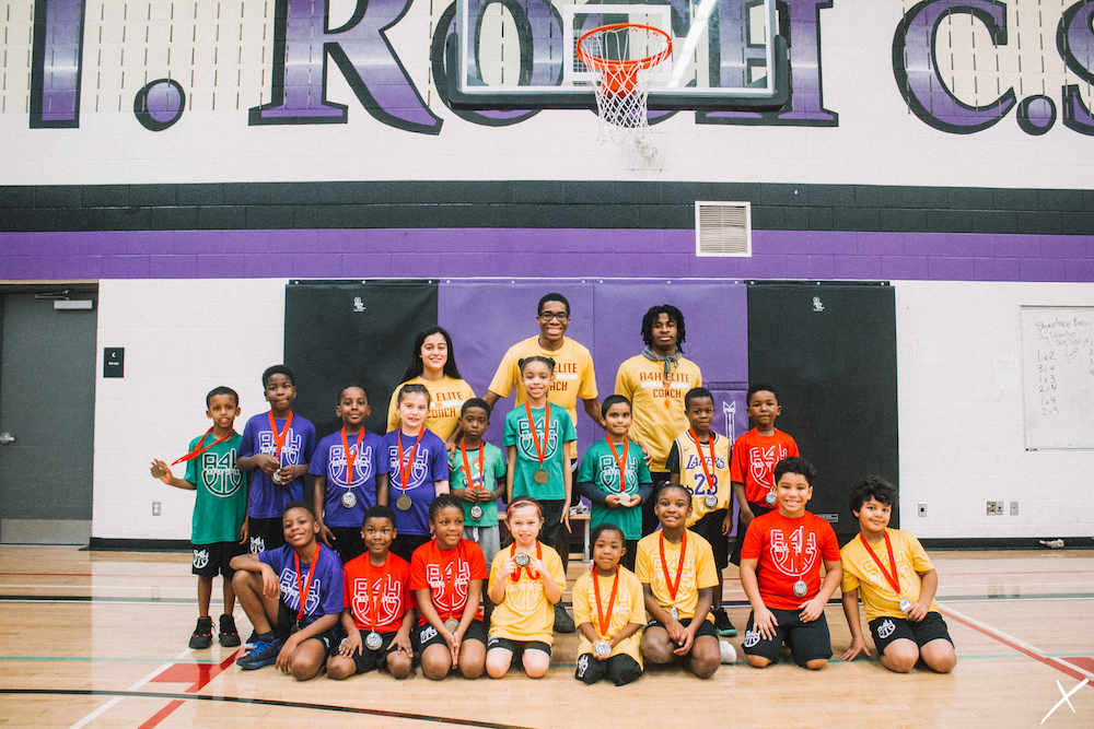 r. NBA Program kids team with coaches -A4H Sports